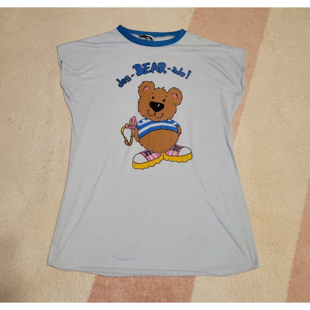 Vintage Night Time Creations Bear Des-Bear-Ado Nightgown Sleepwear